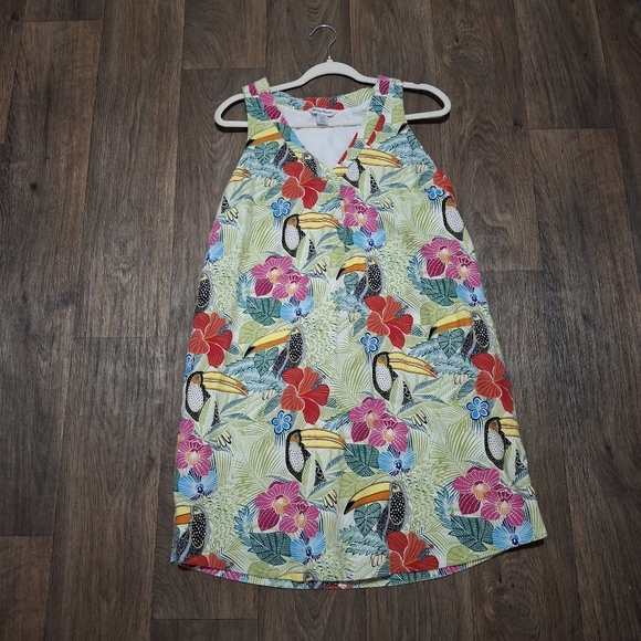 Tommy Bahama Dress If One Can Toucan Sleeveless Shift Dress. - Picture 8 of 16